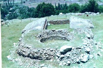 Prayer hall at Harwan (during Kushan period 125 A.D.)